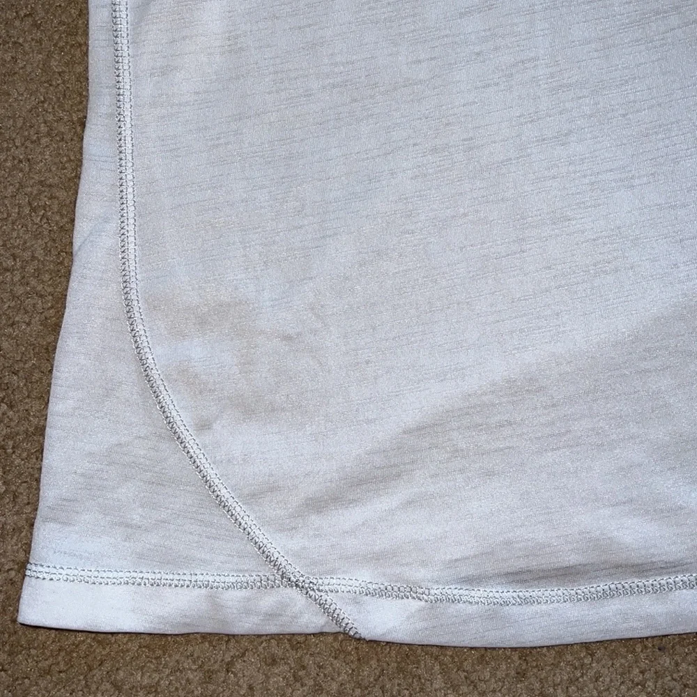 Women’s White Adidas Scoop Neck Athletic Workout t-shirt short sleeve